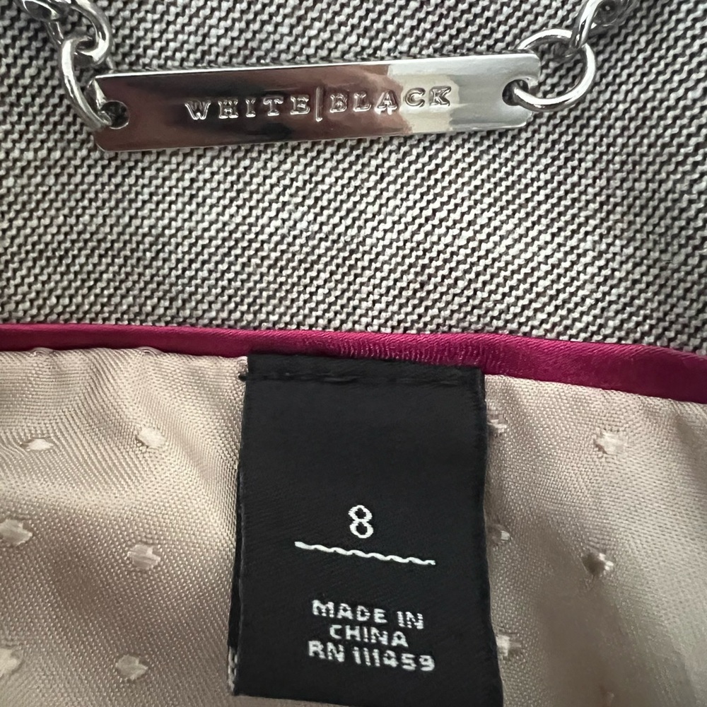 White House Black Market Gray Ruffle Blazer – Size 8 - Picture 2 of 8